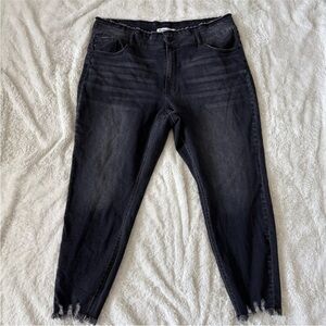 KanCan Charcoal Distressed Skinny Jeans